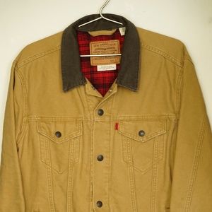 Levi’s X Premium Tan Canvas Trucker Jacket (Fresh Leaves by Justin Timberlake)